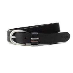 Dámský opasek Wrangler W0G9U1100 belt black, kožený opasek