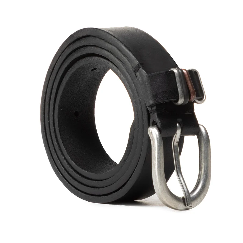 Dámský opasek Wrangler W0G9U1100 belt black, kožený opasek