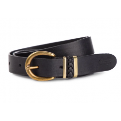 Dámský opasek Wrangler W0B86U101 Detail belt black, kožený opasek