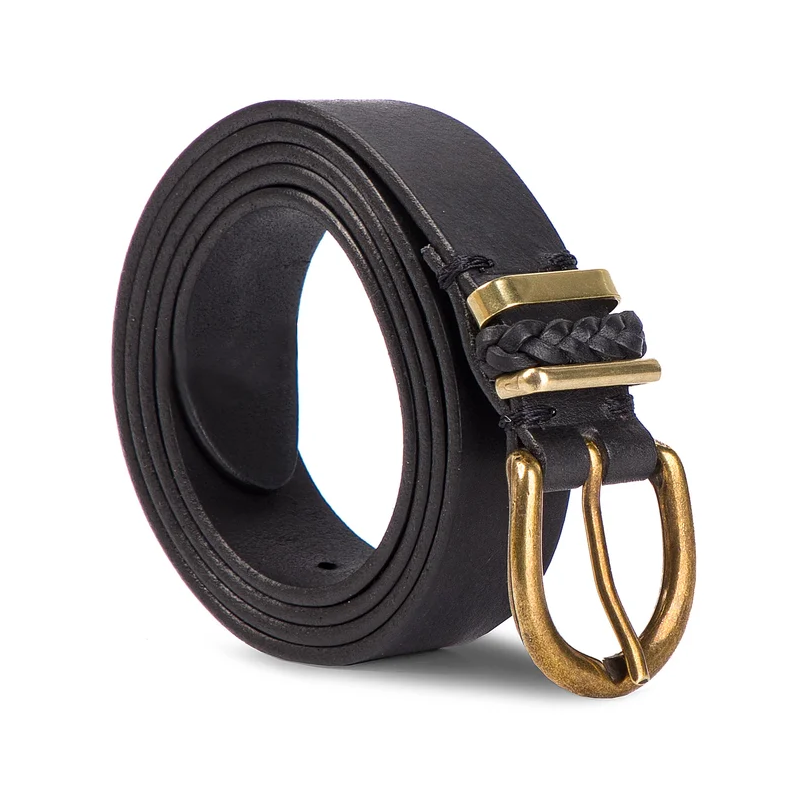 Dámský opasek Wrangler W0B86U101 Detail belt black, kožený opasek