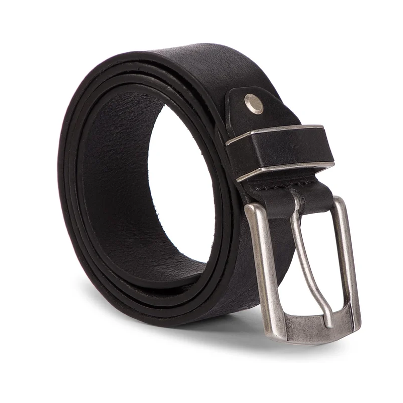 Pánský opasek Wrangler W0B78U101 Bossing belt black, kožený opasek