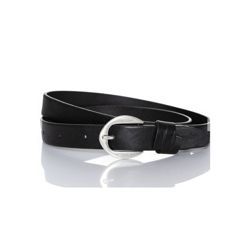 Dámský opasek Wrangler W0B71U101 looping belt black, kožený opasek