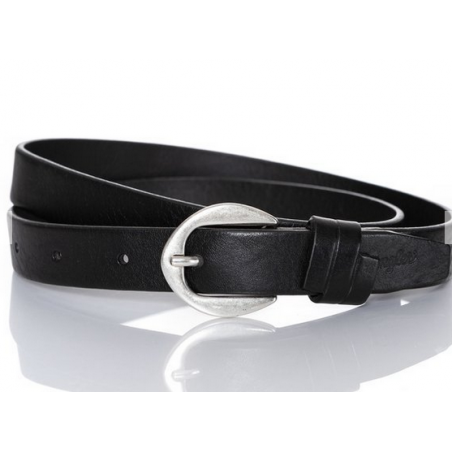 Dámský opasek Wrangler W0B71U101 looping belt black, kožený opasek