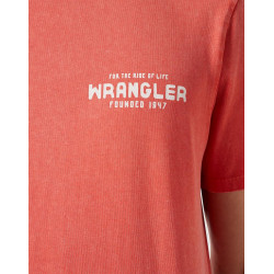 Tričko pánské Wrangler 112351267 graphic tee burnt sienna