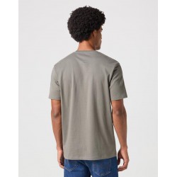 Tričko pánské Wrangler 112350443 pocket tee gun metal