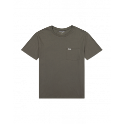 Tričko pánské Wrangler 112350443 pocket tee gun metal