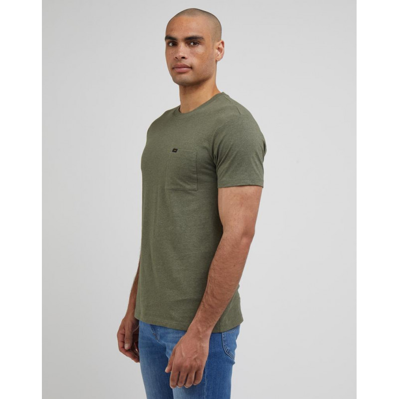 Pánské tričko Lee 112341708 L66JWTA61 ultimate pocket tee olive grove