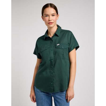 Košile dámská Lee 112350270 drapey shirt evergreen