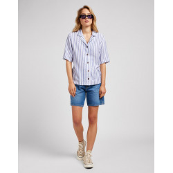 Košile dámská Lee 112350749 camp shirt surf blue